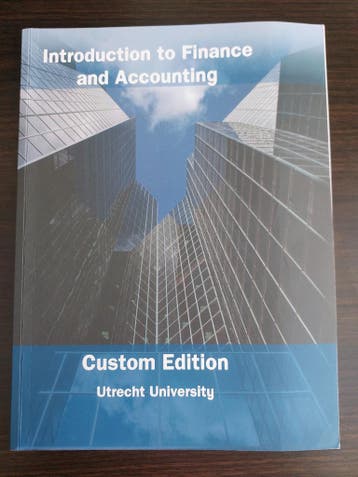 Introduction to Finance and Accounting Utrecht University