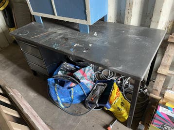 Industrieel vintage Gispen bureau, 3 laden