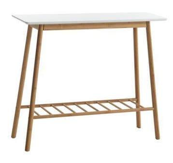 JYSK VANDSTED Tafel wit bamboe 90x30x76