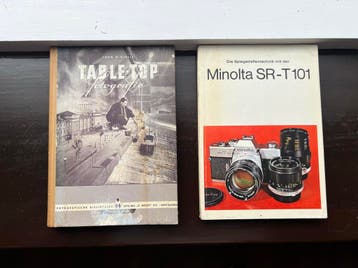 Minolta SR-T 101 en Table-Top fotografie boeken