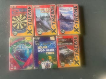 PC CD-ROM spellen: Darts, JF-22, Battle of the Sea, Trivial