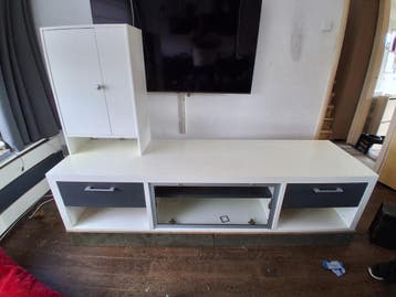 Witte tv kast met lades en opbergkast