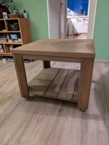 Houten salontafel / bijzettafel 60x60 cm