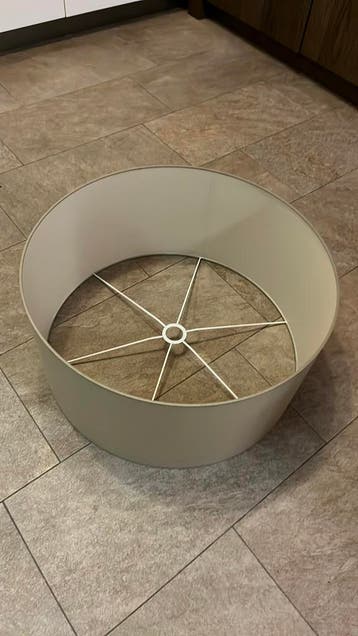 Lampenkap, groot 60 cm, grijsgroen / khaki, gratis