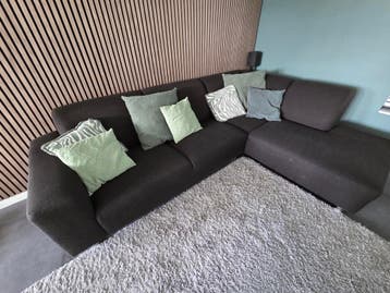 Comfortabele antracietkleurige hoekbank - Ruim en duurzaam