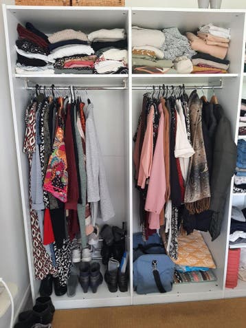 Gratis kledingkast wit zonder deuren