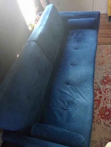 Blauwe slaapbank, gratis ophalen!