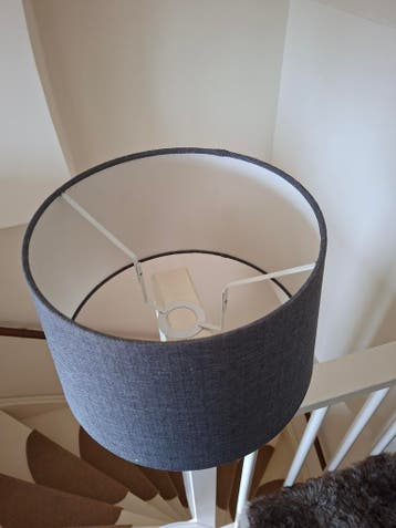 Grijze ronde lampenkap - Zo goed als nieuw