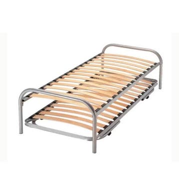 Uitschuifbaar bed logeerbed met lattenbodems (90/180x200)