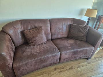 Bruine 2-persoonsbank