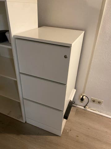 3x Witte ladekast met 3 laden