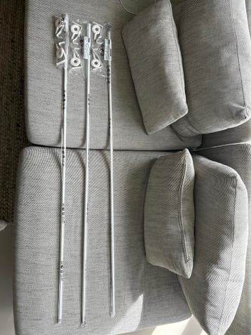 Ikea Irja gordijnrails 140 cm, 3 stuks