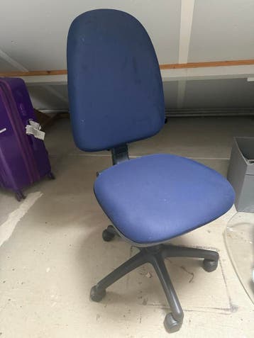 Gratis Bureaustoel - Blauw, Gebruikt