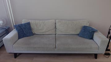 3 zits bank Woood Zane licht grijs