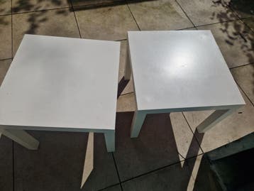 2 Ikea Lack bijzettafels wit