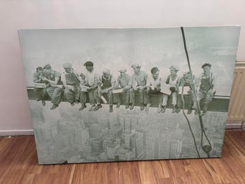 Grote wandfoto van New York: Lunch atop a skyscraper