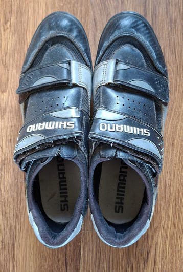 Shimano wielrenschoenen, kliksysteem, maat 44, met hoesjes