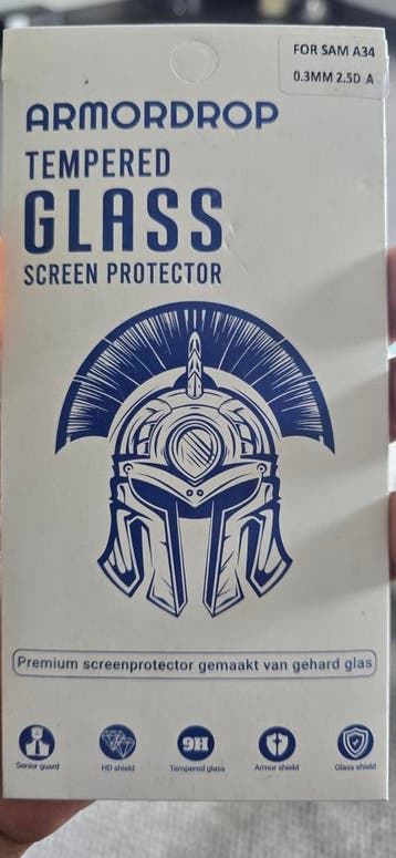 Gratis: Armordrop Tempered Glass Screenprotector Samsung A34