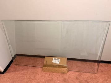 Glazen tafelblad 180x90 cm