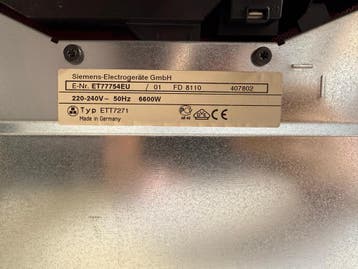 Siemens ET77754EU Keramische Kookplaat