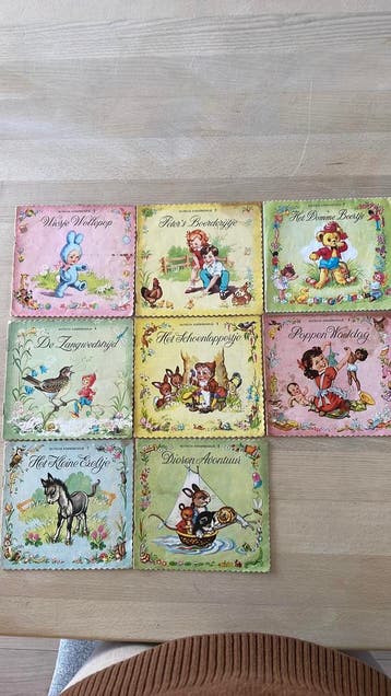 Nutricia 8 kinderboeken uit de jaren 60