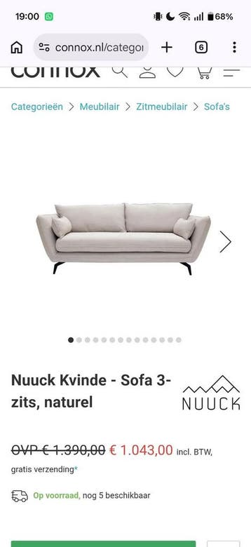 Nuuck Kvinde 3-zits bank