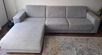 Gratis❗️Hoekbank lichtgrijs ❗️ moet nu weg