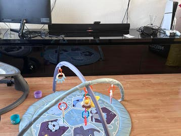 Zwart hooglans tv meubel