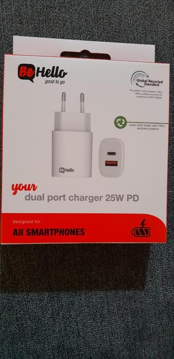 Be Hello Dual Port 25W PD snellader