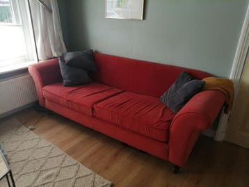 Gratis bank van suède stof