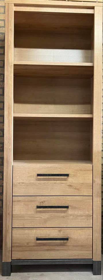 Gratis Boekenkast met Lades en Planken - Eikenhout Look