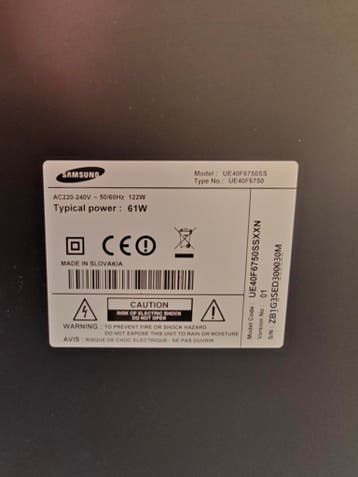 Samsung UE40F6750SS televisie