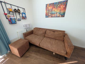 Cognac Leren Bank 2,5 zits