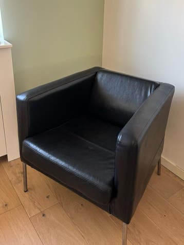 IKEA KLAPPSTA fauteuil zwart