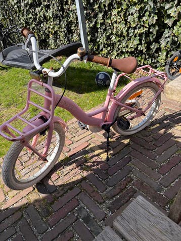 GRATIS Sjoef meisjesfiets roze - 18inch