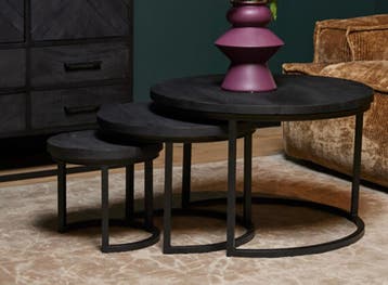 3 GRATIS Ronde salontafels, opknappers!