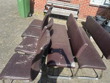 Eetkame bankjes/stoelen 10+ persoons, klus-set