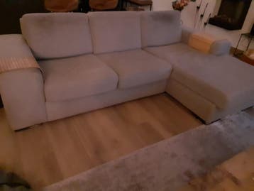 Hoekbank taupe gratis ophalen (Berghem)