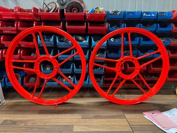 Puch onderdelen poedercoaten