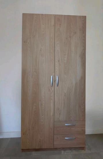 Kledingkast met hangruimte en planken 201x98x50 hxbxd