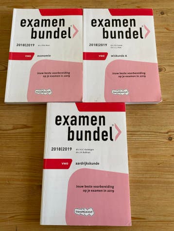 VWO Examenbundels Economie, Wiskunde A, Aardrijkskunde