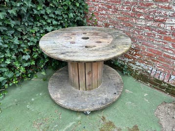 Kabelhaspel hout 100cm diameter. Gratis afhalen
