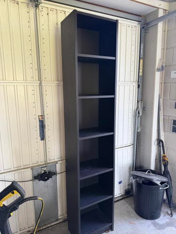 Ikea kast - 201 x 40 x 28cm - Zwart/Bruin kleur