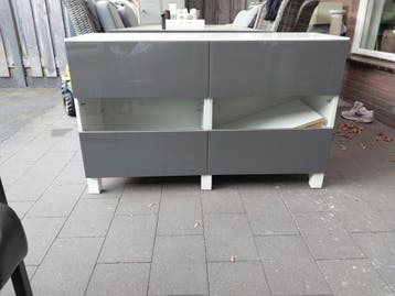 Nette tv/opbergkast wit/taupe