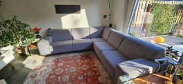 Grijze hoekbank (5 zits)