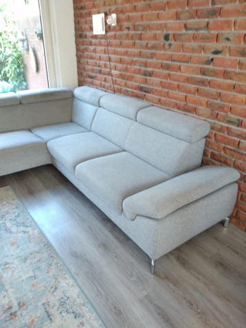 Grijze hoekbank met chaise longue - Gratis afhalen!