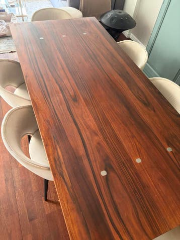 Eettafel fineer hout blad 90x200cm, opknapper GRATIS afhalen