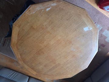 Massief eiken achthoekige salontafel - 110 cm