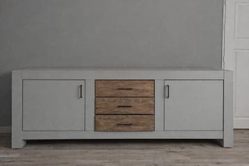 Gratis Dressoir Mangohout Grijs - 220x85x50cm