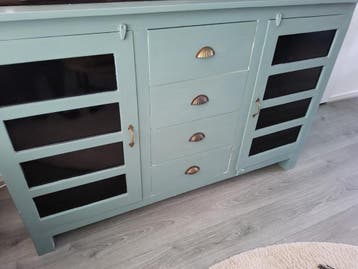 Tv kast groenblauw